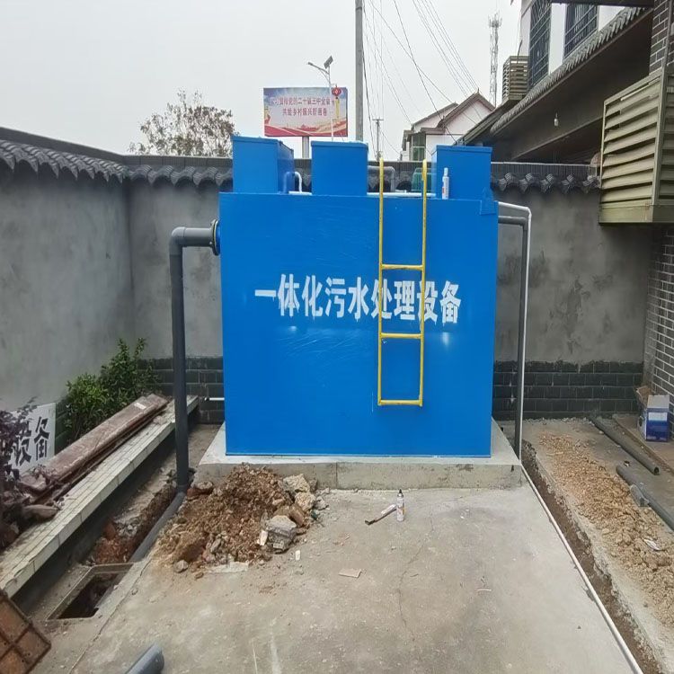 湖南益阳仪湖自来水公司污水处理设备2.5-1-1.5米一体化污水处理设备安装调试完成