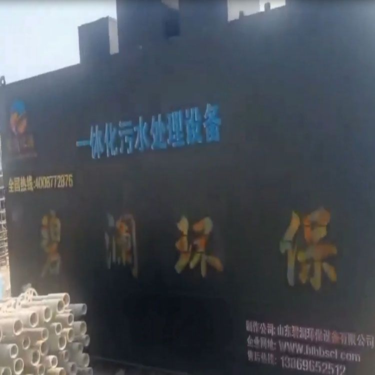 广东佛山变电站生活污水处理设备4-1.5-2米一体化污水处理设备到货吊装就位